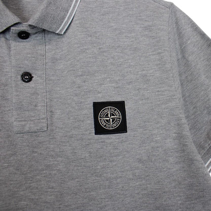 Stone Island Grey Short Sleeve Compass Cotton Polo Shirt