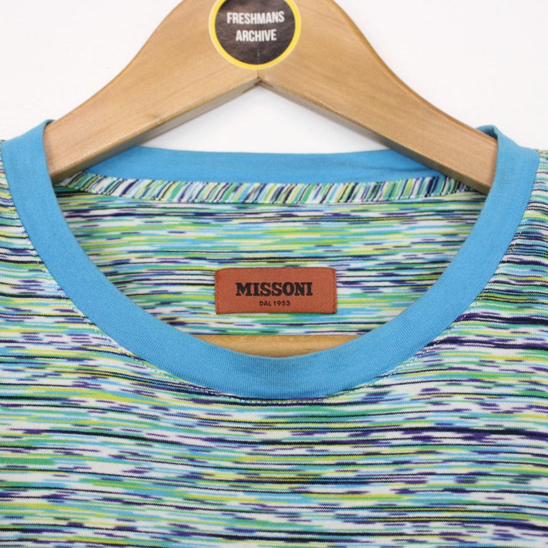 Missoni Multicoloured Striped Short Sleeve Cotton T-Shirt