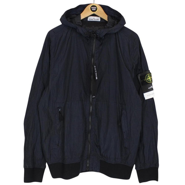 Stone Island SS 2018 Nylon Metal Watro Navy Blue Hooded Jacket