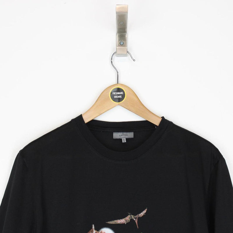 Lanvin Black Hawaiian Dino Print Short Sleeve T-Shirt