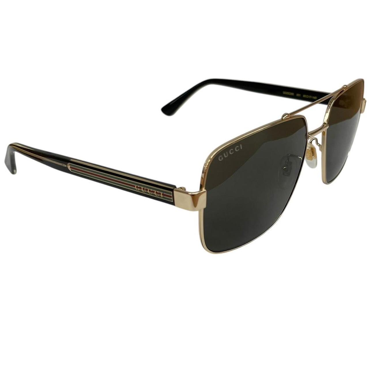 Gucci Black and Gold GG0529S Web Aviator Sunglasses