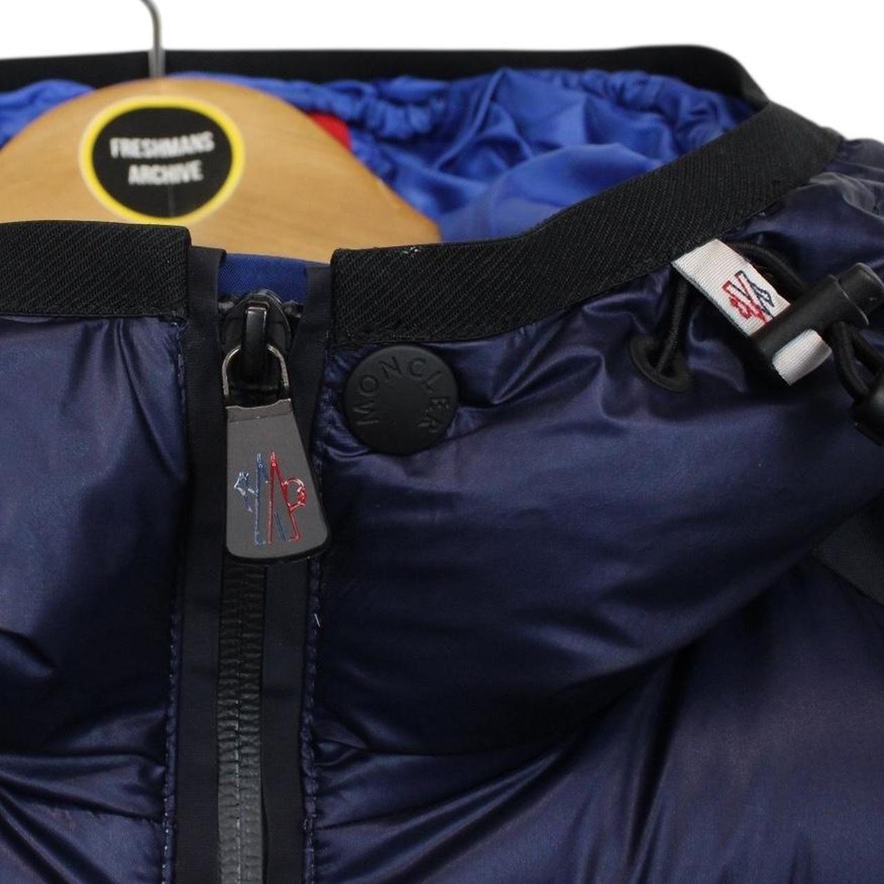 Moncler Grenoble Hintertux Navy Blue Full Zip Down Hooded Jacket