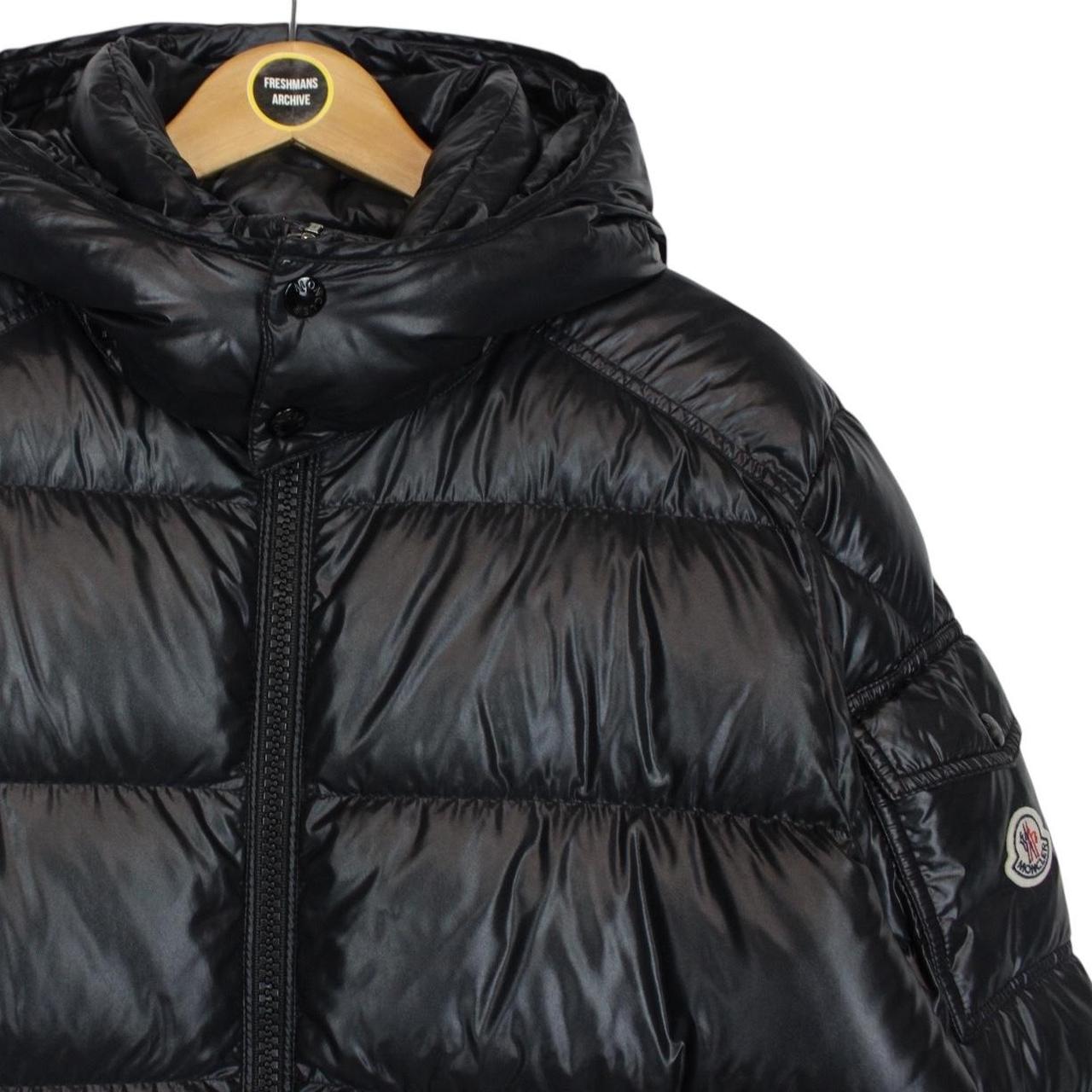 Moncler Maya Black Full Zip Hooded Down Puffer Jacket