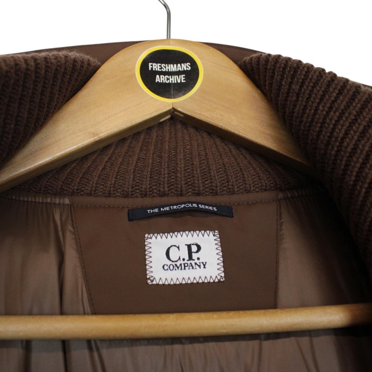 CP Company Metropolis Brown Dynatec Wool/Nylon Knit Jacket