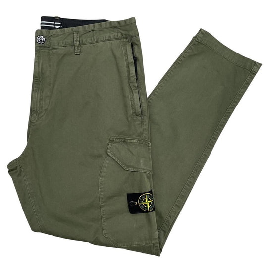 Stone Island SS 2020 Green RE-T Fit Cargo Trousers