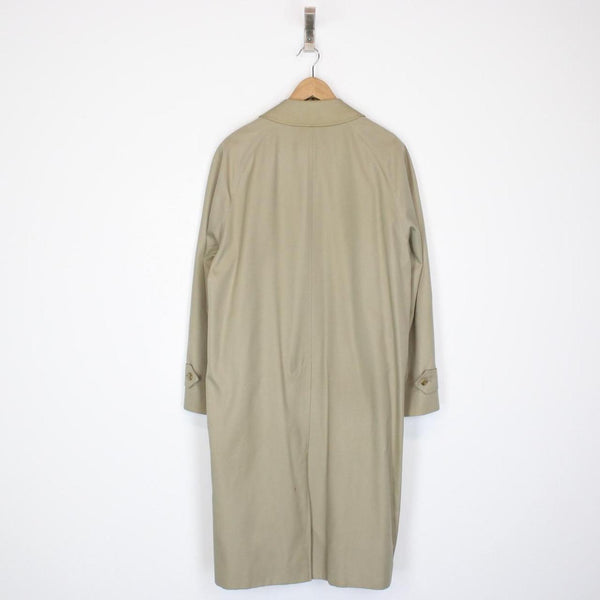 Vintage 90s Burberry Tan Brown Single Breasted Trench Coat