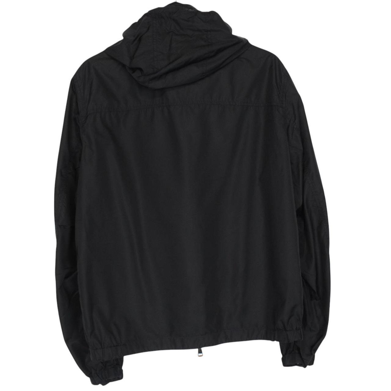 Moncler Lyon Black Full Zip Nylon Hooded Windbreaker Jacket