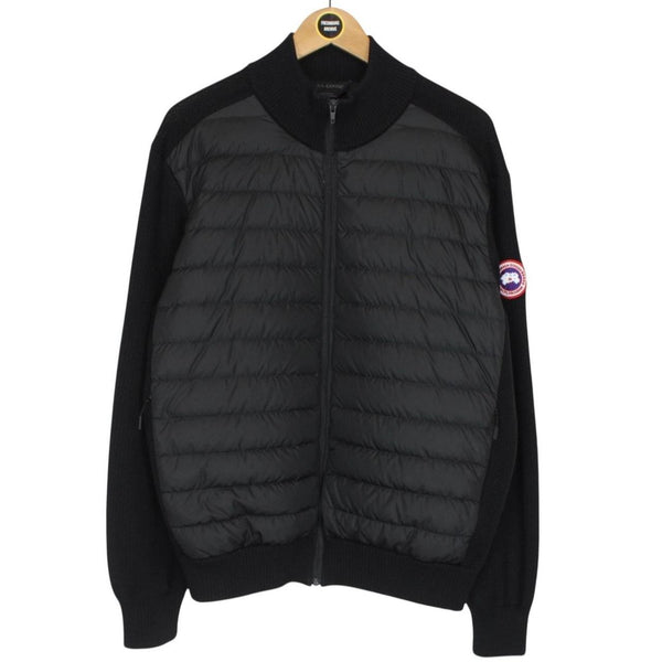 Canada Goose Black HyBridge Wool Knit Down Jacket