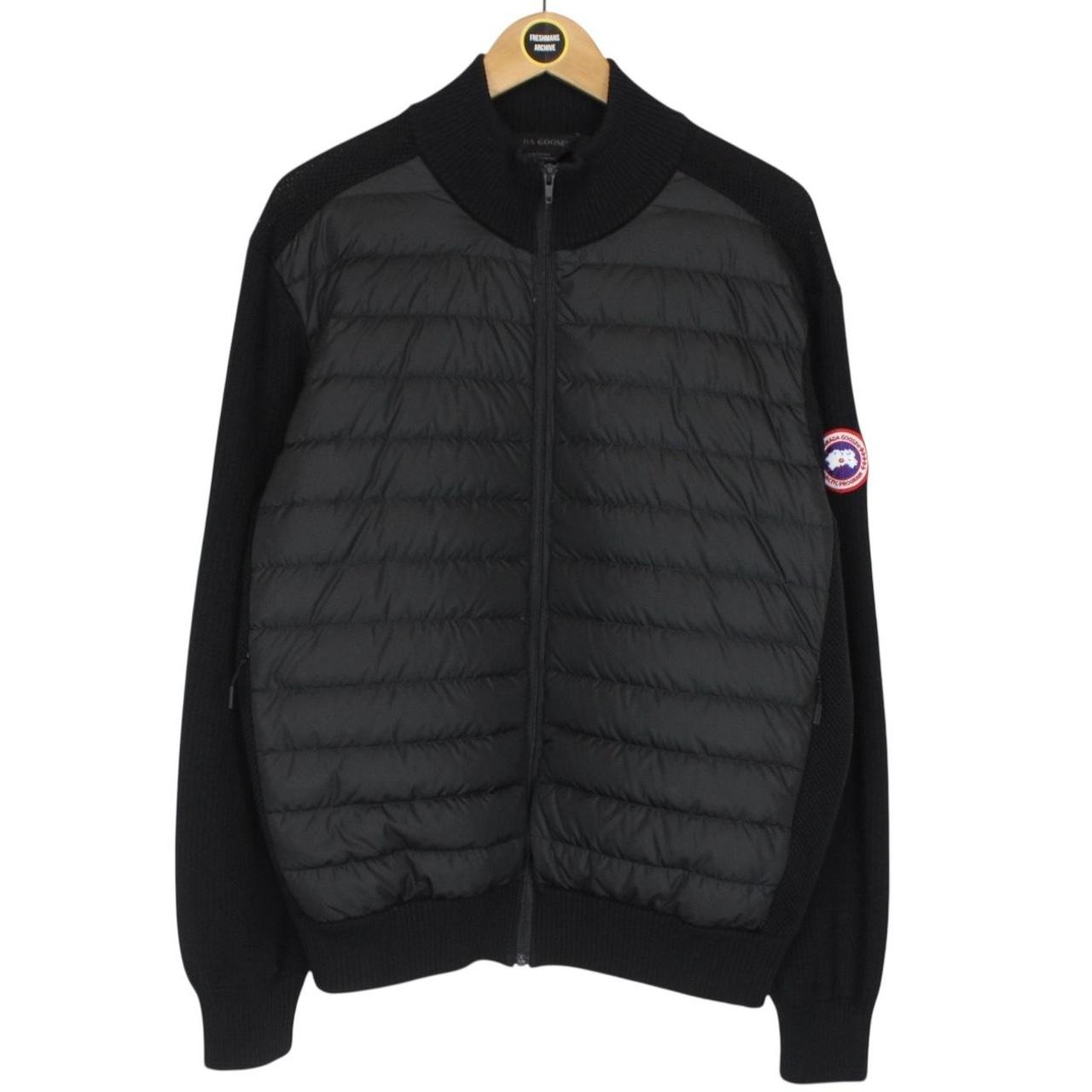 Canada Goose Black HyBridge Wool Knit Down Jacket