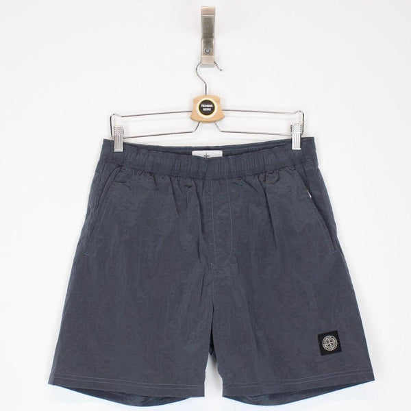 Stone Island AW 2023 Navy Blue Nylon Metal Swim Shorts