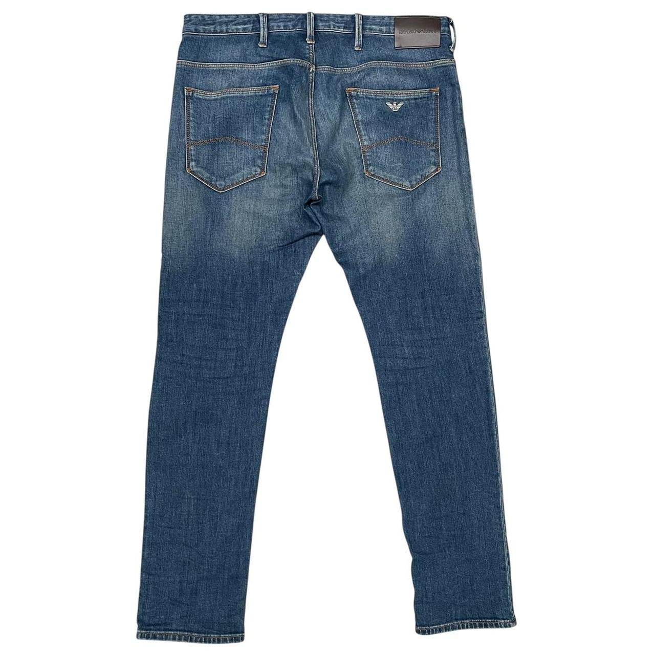 Armani Jeans Navy Blue Tapered Fit Denim Jeans
