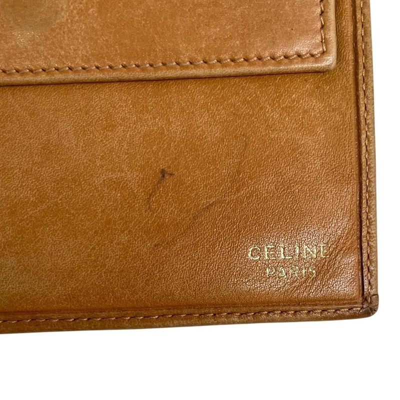 Vintage Celine Brown and Beige Macadam Monogram Wallet