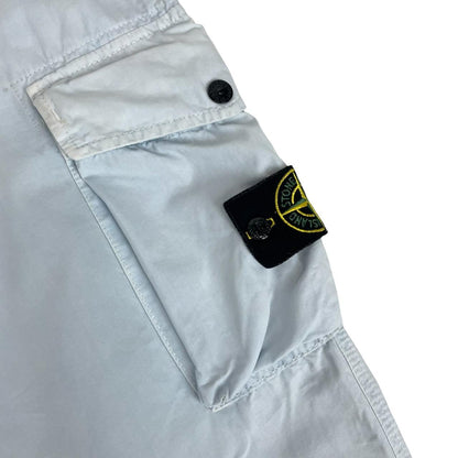 Stone Island SS 2021 Light Blue Slim Fit Cargo Trousers