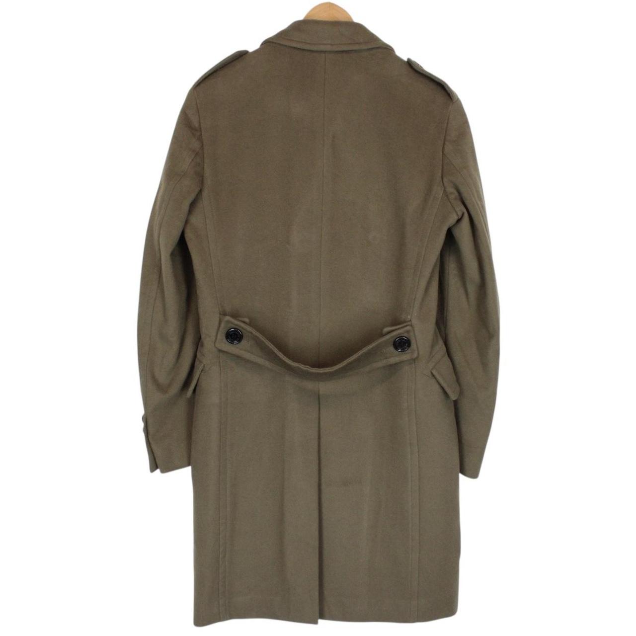 Burberry London Green Cashmere Virgin Wool Double Breasted Coat