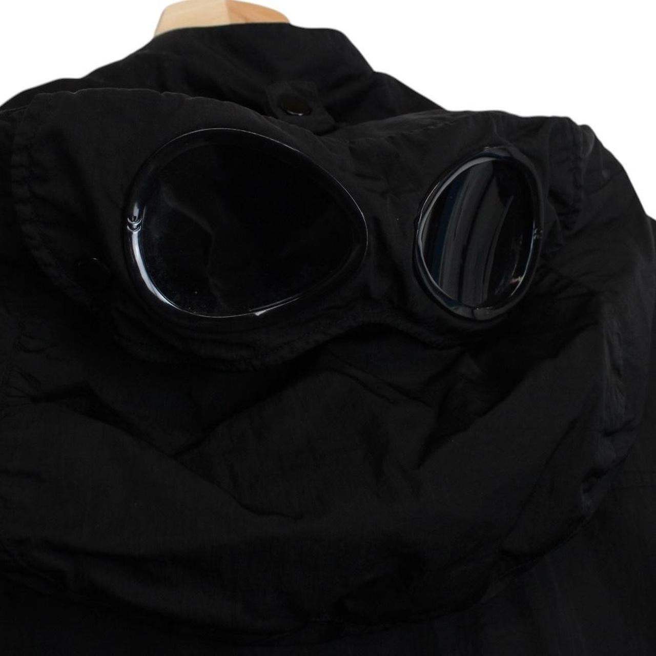 CP Company Black Full Zip Chrome-R Nylon Garment Dyed Goggle Jacket