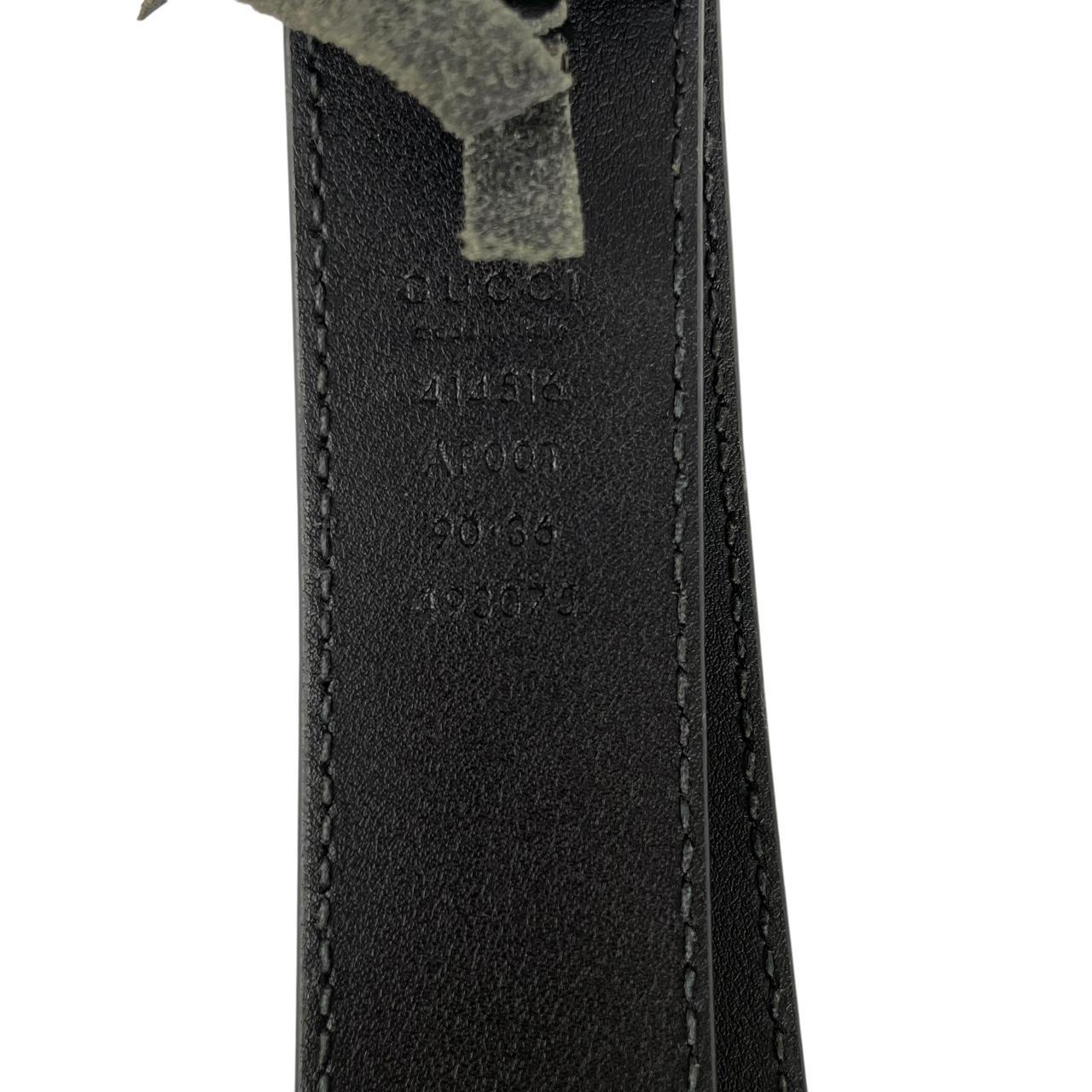 Gucci Black and Gold Marmont Leather Belt with GG Buckle