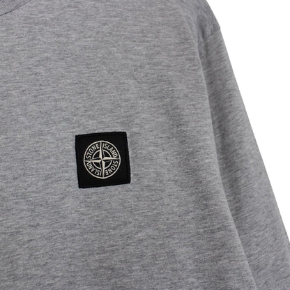 Stone Island SS 2022 Grey Long Sleeve Compass T-Shirt