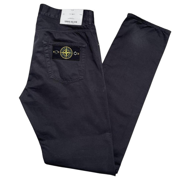 Stone Island SS 2015 Black Slim Fit Cotton Trousers