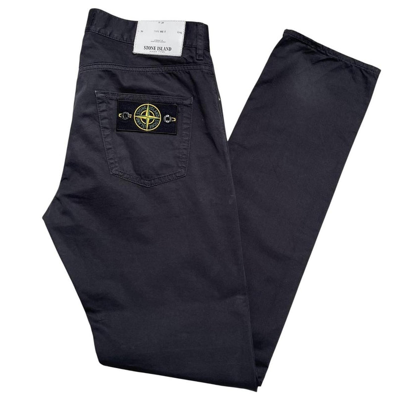 Stone Island SS 2015 Black Slim Fit Cotton Trousers