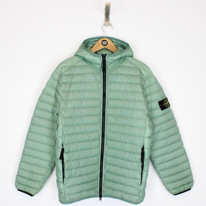 Stone Island AW 2022 Loom Woven Chambers R-Nylon Green Down Jacket
