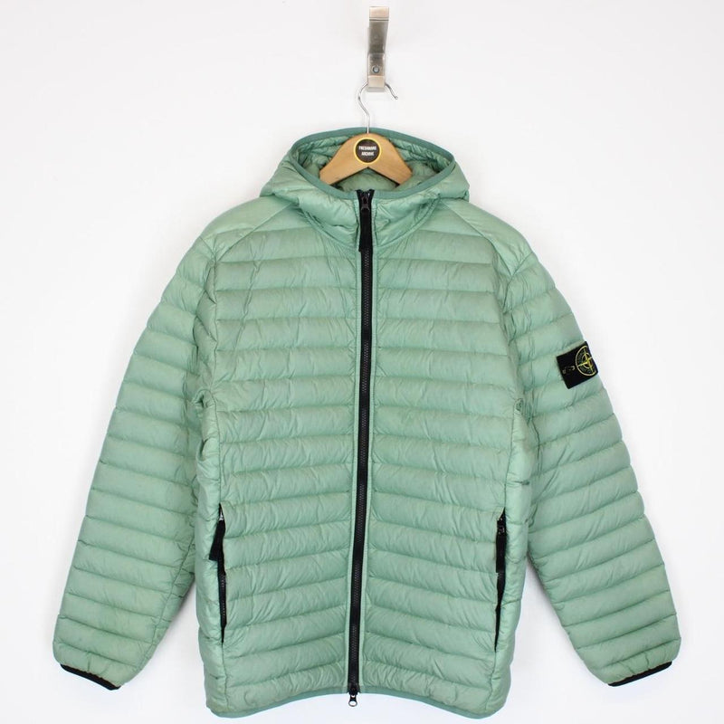Stone Island AW 2022 Loom Woven Chambers R-Nylon Green Down Jacket