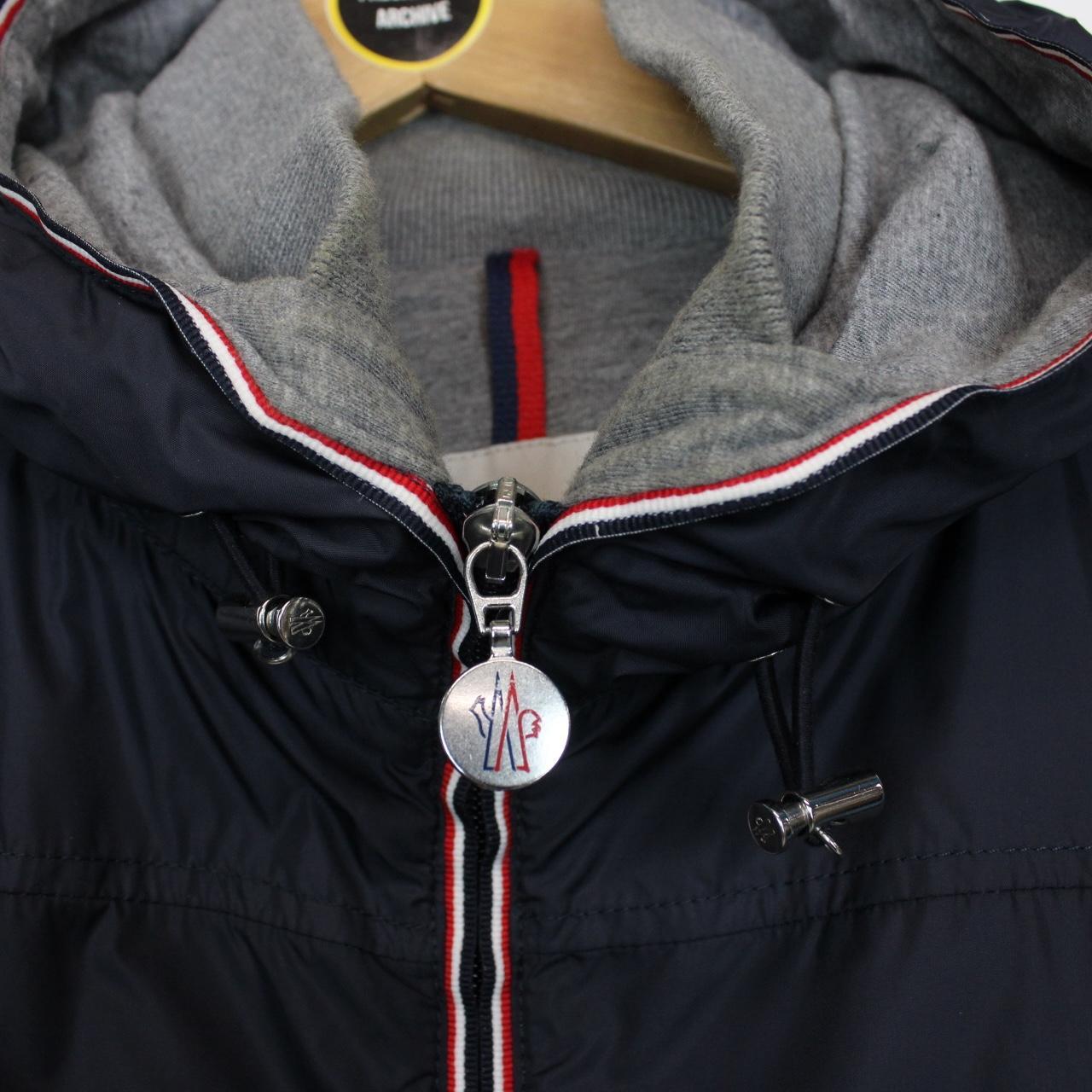 Moncler Urville Navy Blue Full Zip Hooded Packable Jacket