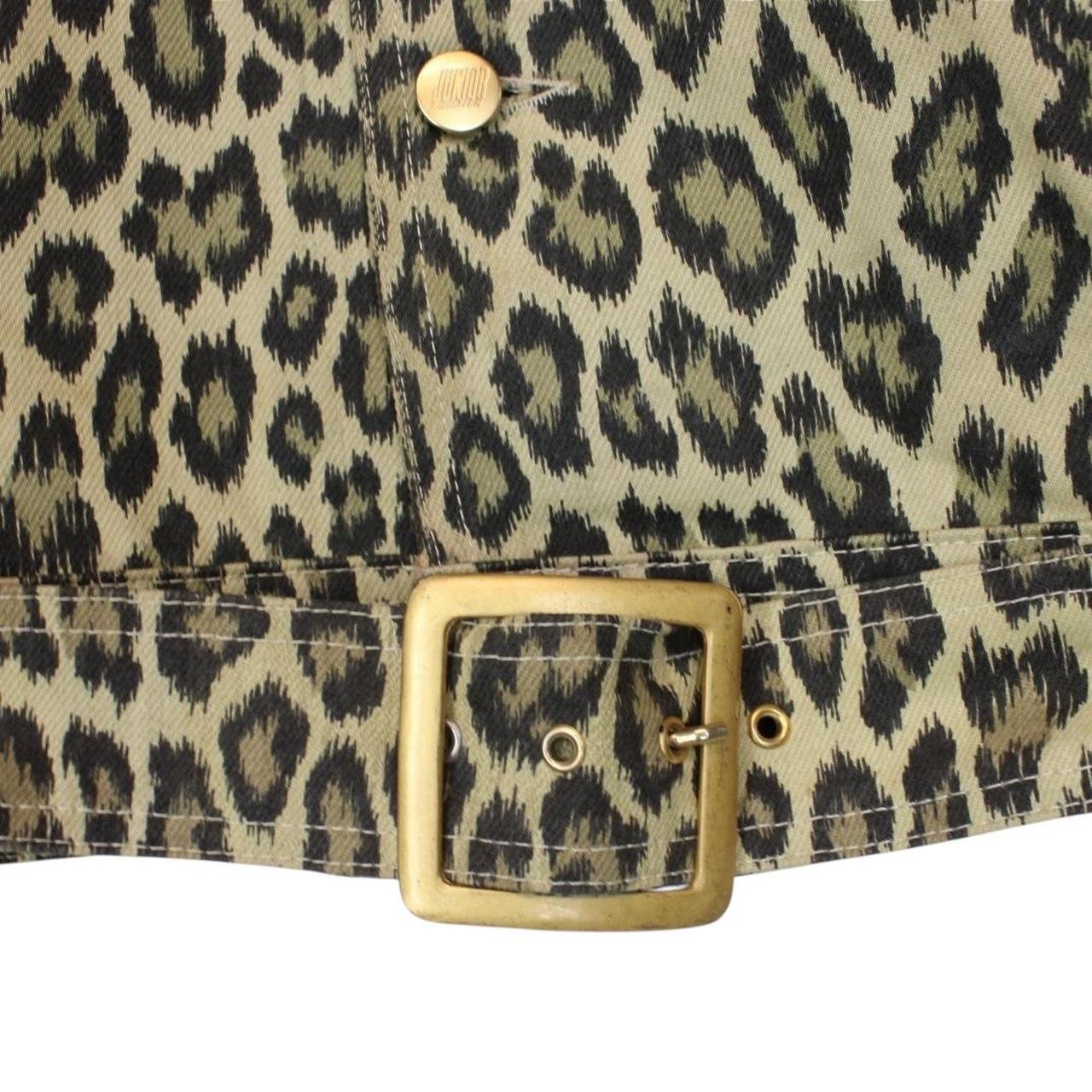Vintage 1989 Jean Paul Gaultier Junior Gaultier Leopard Print Denim 2 Piece Jacket and