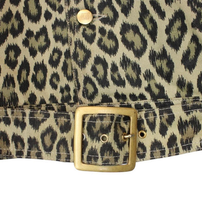 Vintage 1989 Jean Paul Gaultier Junior Gaultier Leopard Print Denim 2 Piece Jacket and