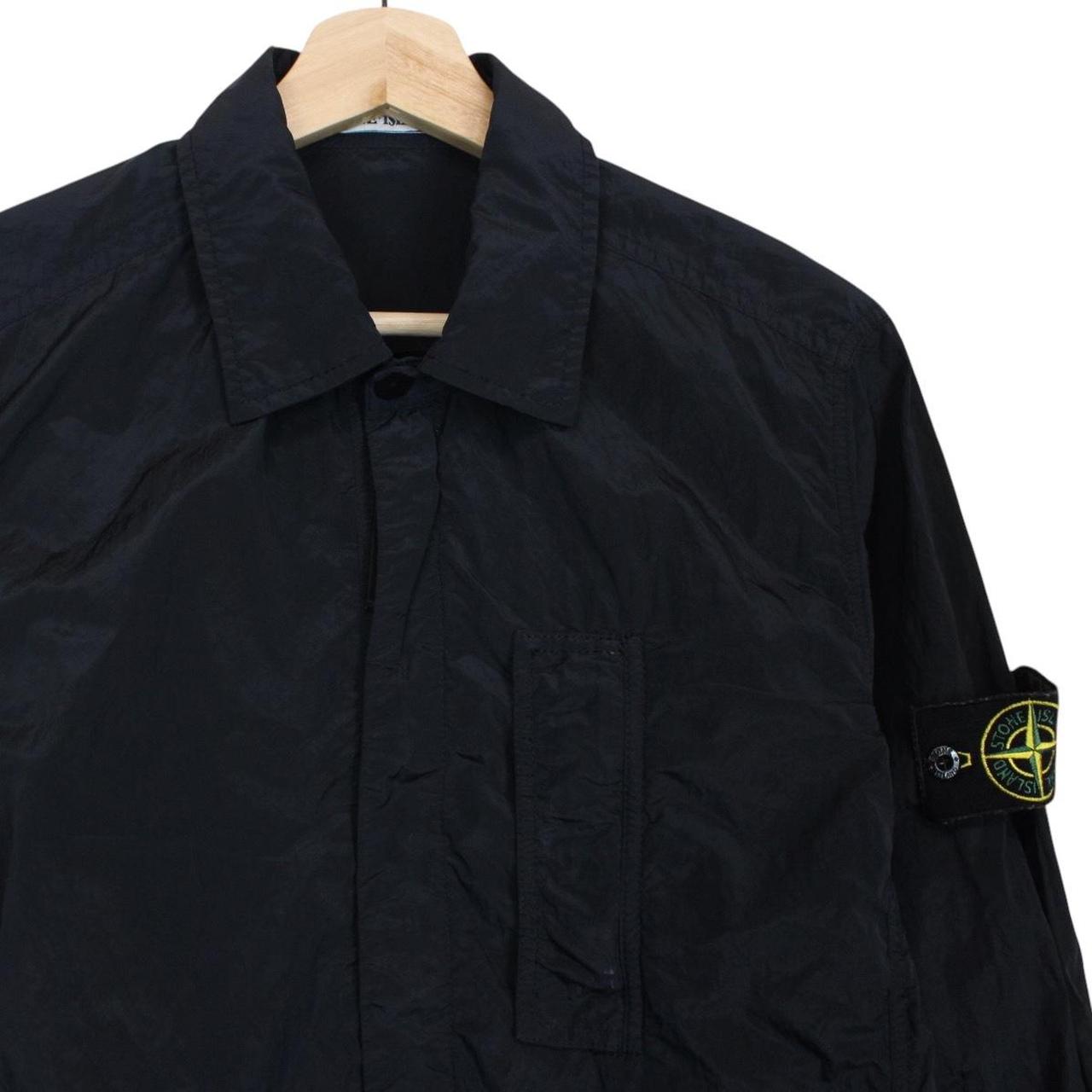 Stone Island SS 2018 Navy Blue Full Zip Nylon Metal Overshirt Jacket