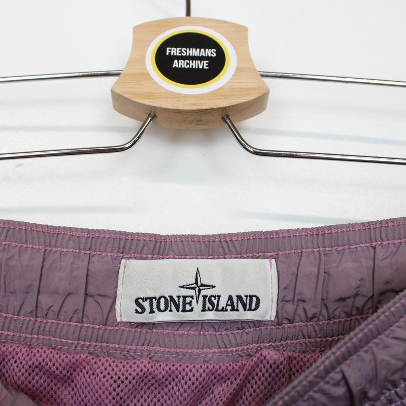 Stone Island SS 2020 Mauve Pink Nylon Metal Swim Shorts