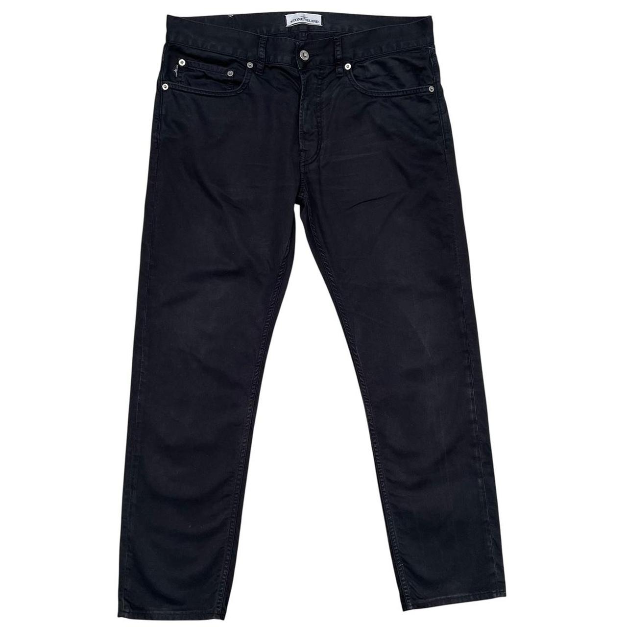 Stone Island AW 2018 Black Slim Fit Cotton Trousers