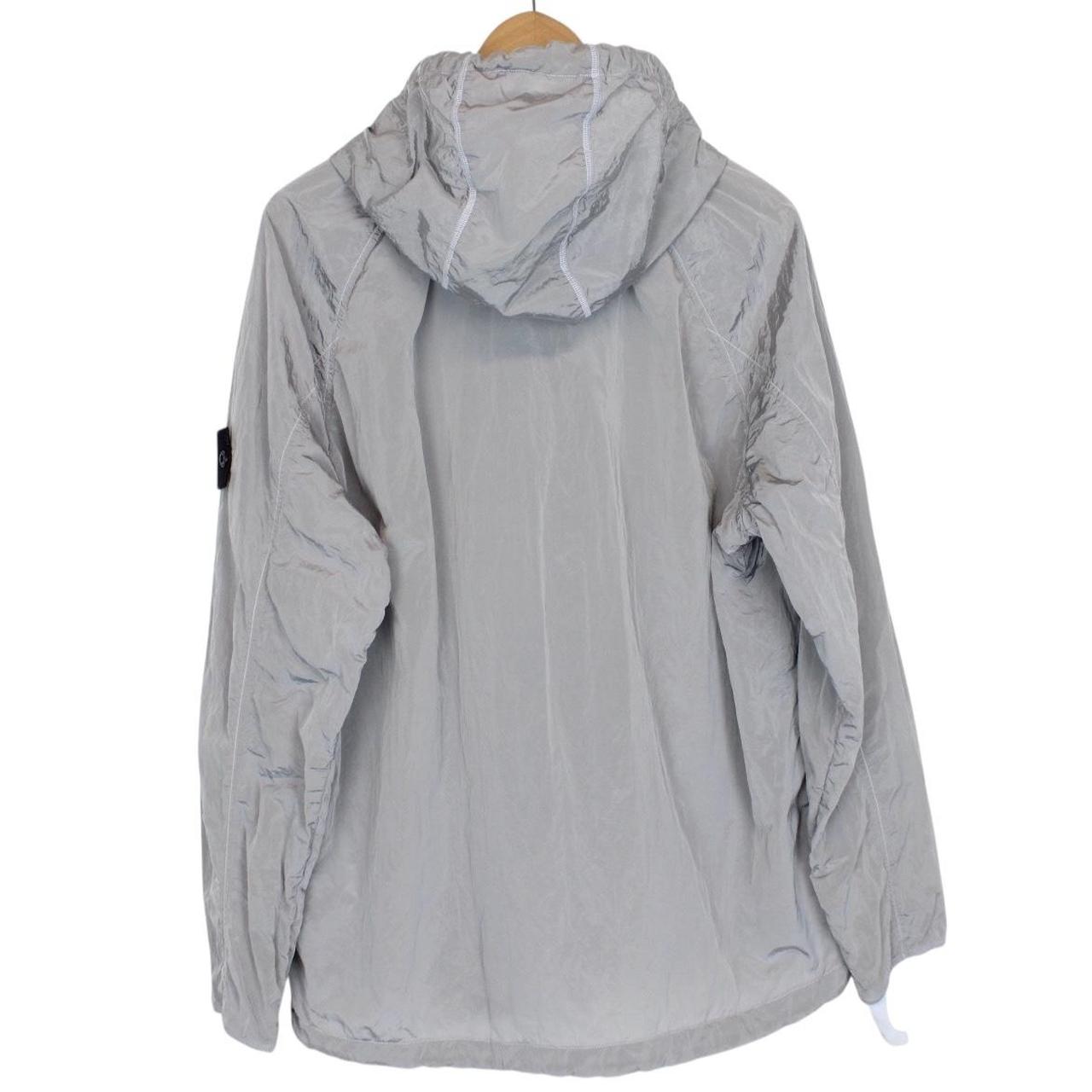 Stone Island AW 2018 Silver Nylon Metal Pullover Smock Jacket