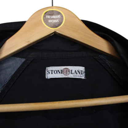 Vintage Stone Island SS 2001 Navy Blue Raso Gommato Full Zip Jacket