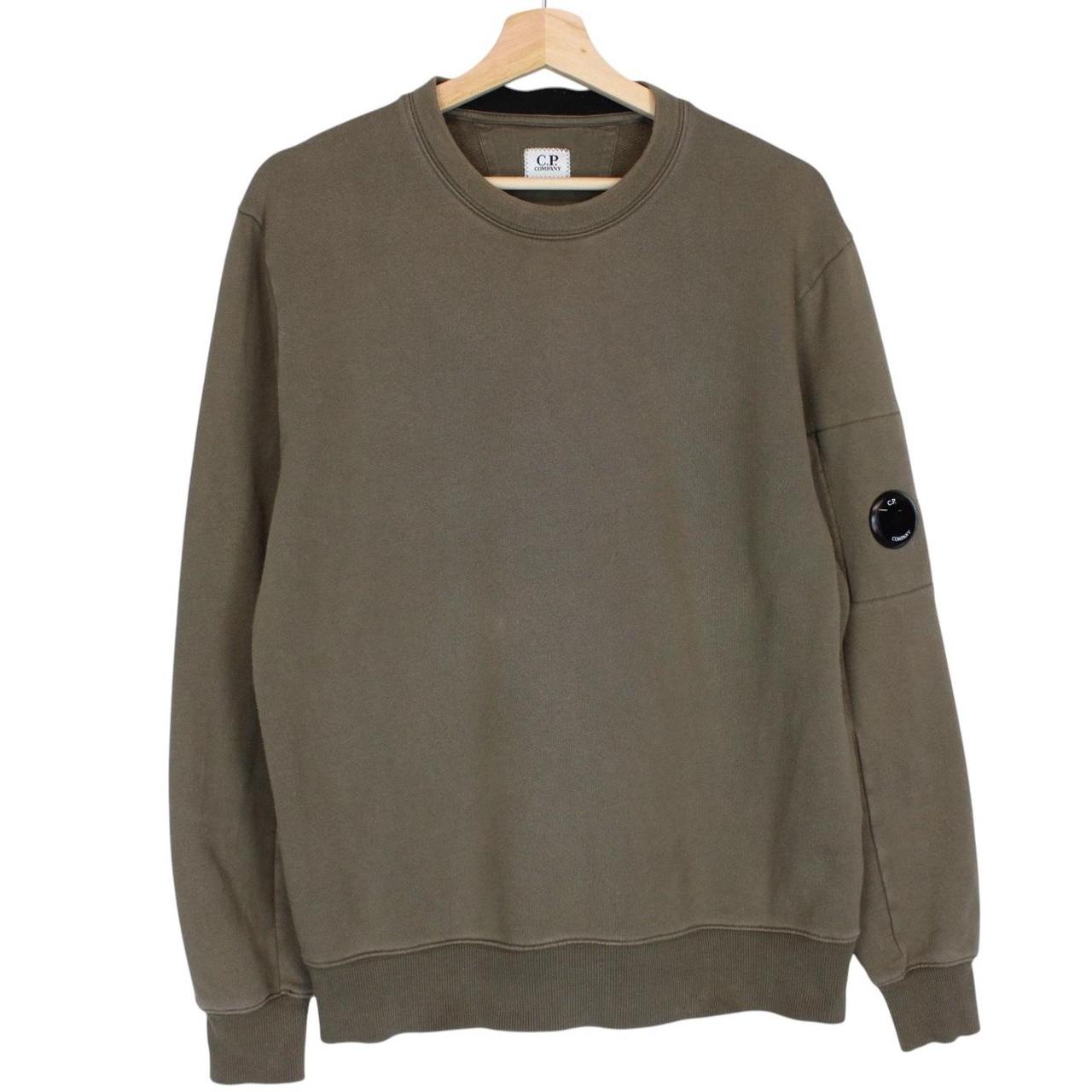 CP Company Khaki Brown Lens Cotton Sweatshirt Jumper