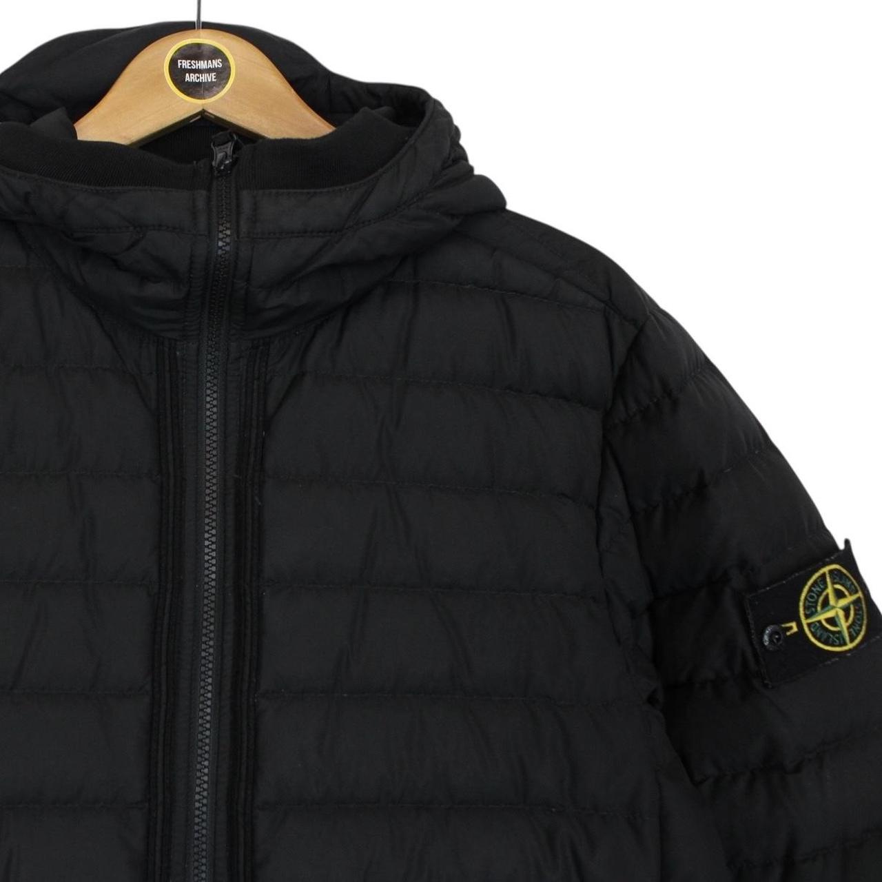 Stone Island AW 2021Black O-Cotton R-Nylon Tela Down Jacket