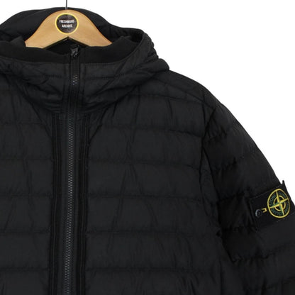 Stone Island AW 2021Black O-Cotton R-Nylon Tela Down Jacket