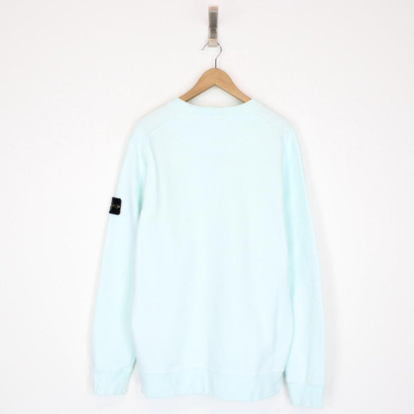 Stone Island AW 2021 Light Blue Cotton Sweatshirt Jumper