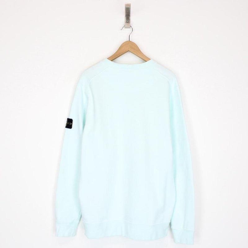 Stone Island AW 2021 Light Blue Cotton Sweatshirt Jumper