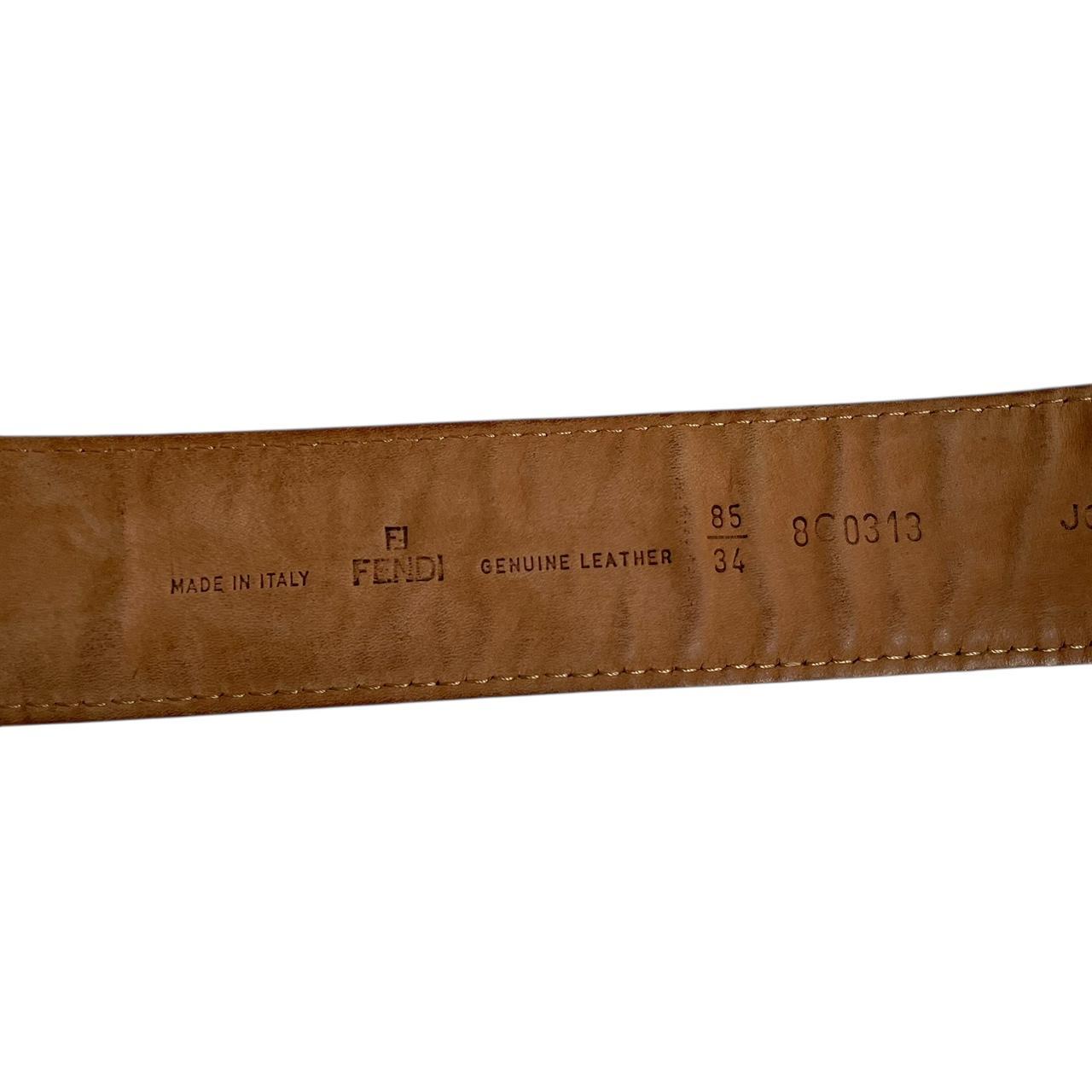 Fendi Brown and Black Zucca Monogram Canvas/Leather Belt