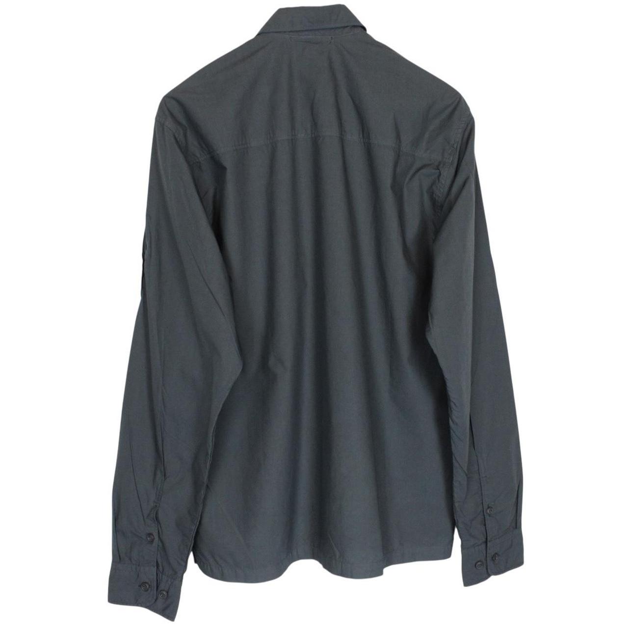 CP Company Navy Blue Lens Gabard Organic Cotton Overshirt