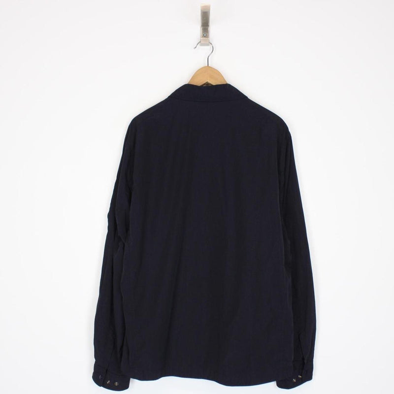 CP Company Navy Blue Chrome-R Lens Nylon Overshirt Jacket