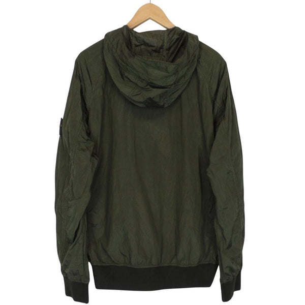 Stone Island SS 2018 Nylon Metal Watro Khaki Green Hooded Jacket