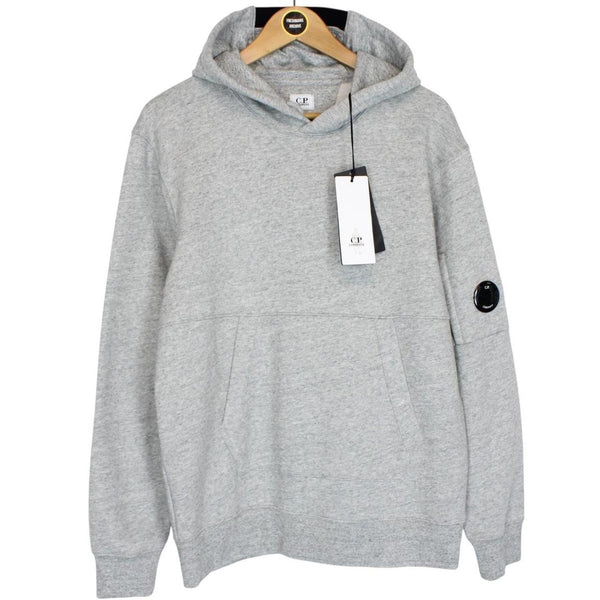 CP Company Grey Micro Lens Diagonal Raised Cotton Hoodie