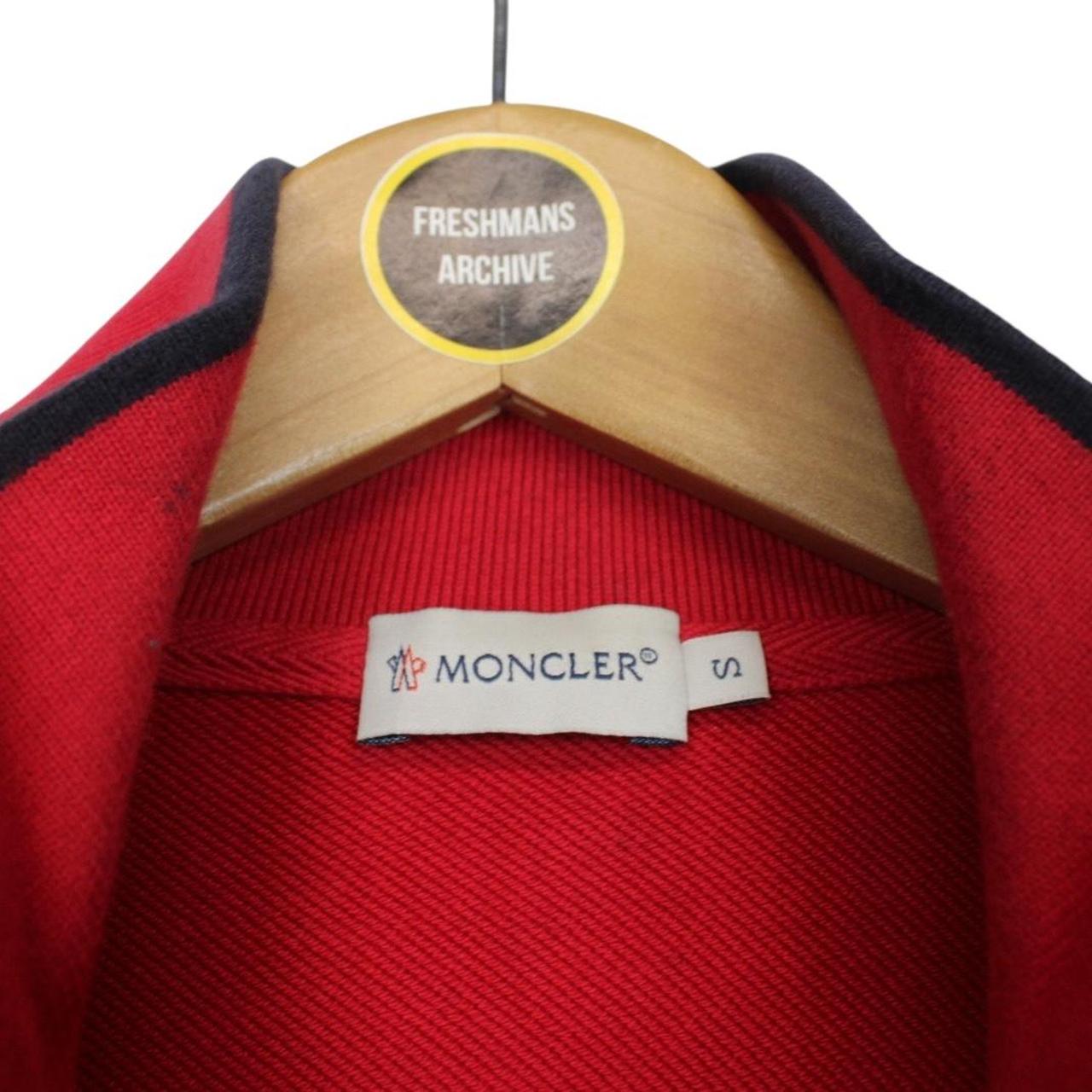 Moncler Maglia Cardigan Red Full Zip Cotton Sweatshirt Jumper