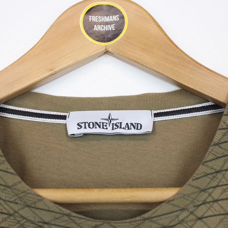 Stone Island AW 2017 Khaki Green Short Sleeve Compass T-Shirt