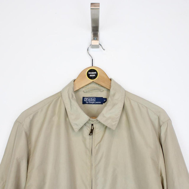Vintage 90s Polo Ralph Lauren Beige Nylon Harrington Jacket