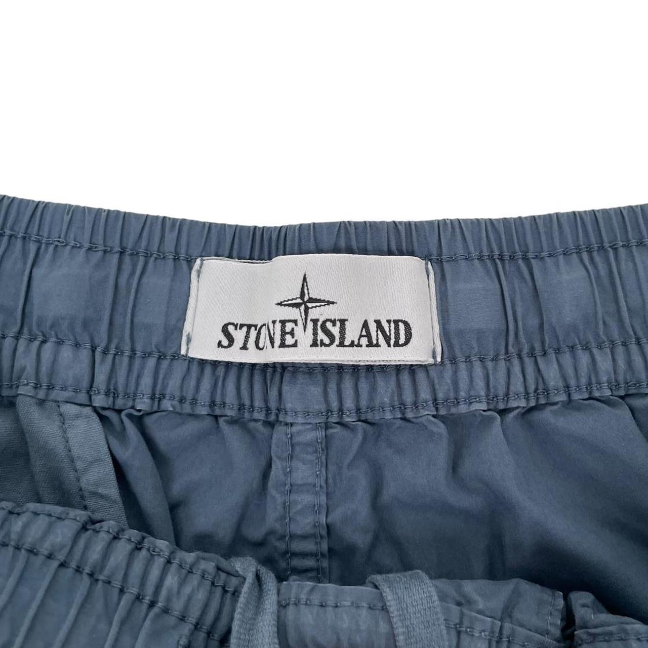 Stone Island SS 2023 Navy Blue Bermuda Cotton Cargo Shorts