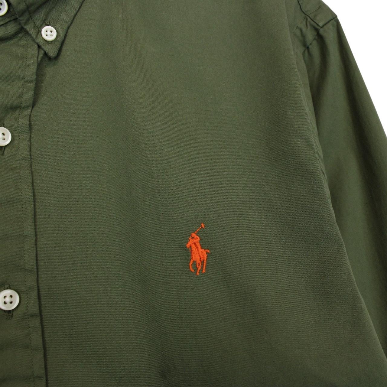 Polo Ralph Lauren Olive Green Featherweight Twill Cotton Long Sleeve Shirt