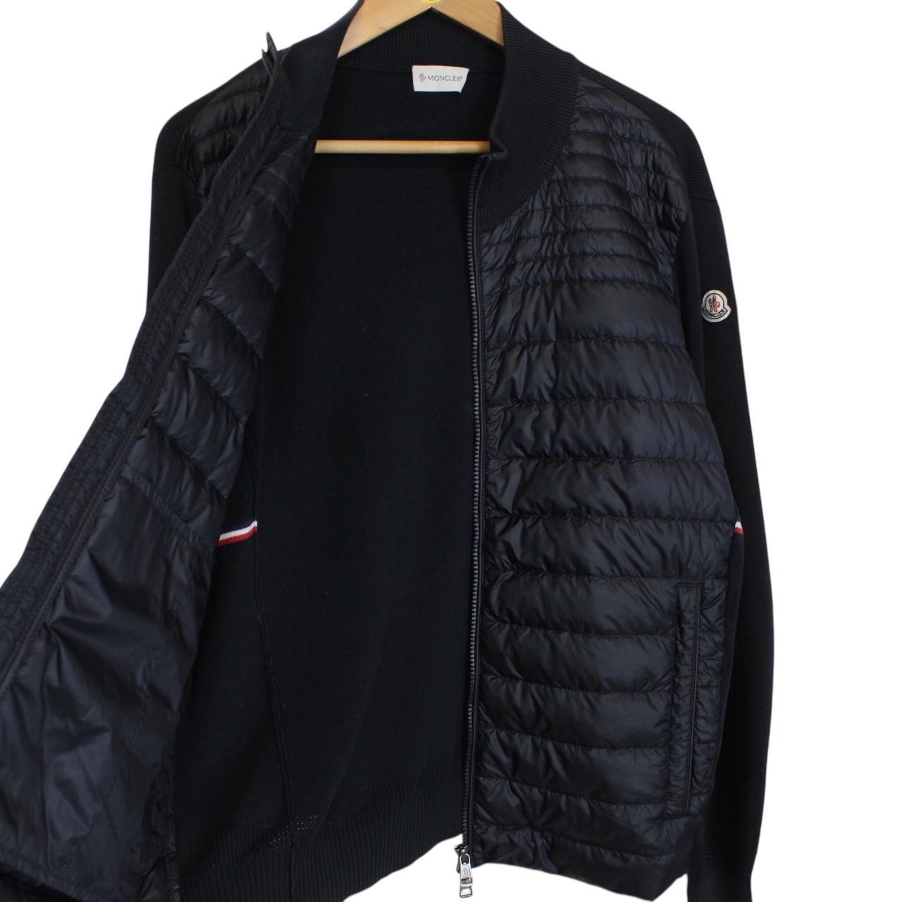 Moncler Navy Blue Full Zip Cotton/Nylon Cardigan Tricot Jacket