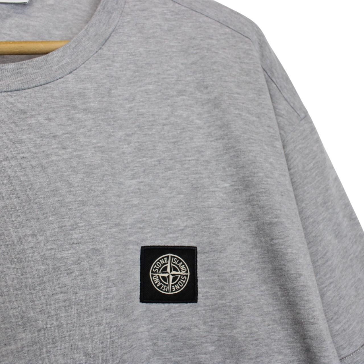 Stone Island SS 2022 Grey Short Sleeve Compass T-Shirt